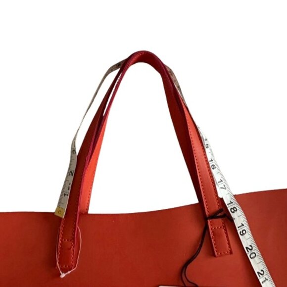 Buxton Women's Original Orange & Tan Simplicity Tote Leather Shoulder Hand Bag - Picture 12 of 15